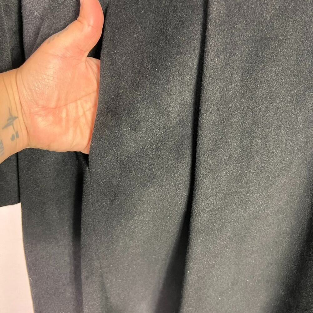 Sachi Collection Overcoat Women's Size 8 Black Wool Blend Double Breasted - Picture 6 of 15